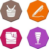 Drum and Pen Icon vector
