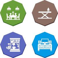 Iron Board and Table Icon vector