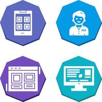 Apps and User person Icon vector