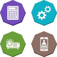 Calculator and Setting Icon vector