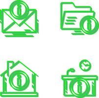 e mail and folder Icon vector