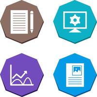 write feedback and computer settings Icon vector