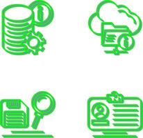 data and folder Icon vector