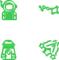 big dipper and astronaut Icon vector