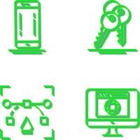 Mobile and key Icon vector