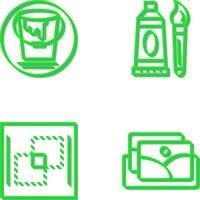 paint bucket and oil paint Icon vector