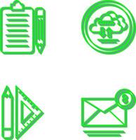 clipboard and cloud data Icon vector