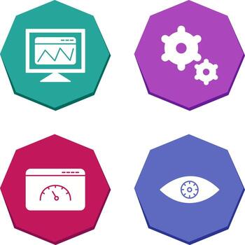 web análisis y preferencias icono vector