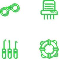 Handcuffs and Paper Shredder Icon vector