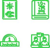Electricity and Botanical Icon vector