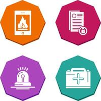 Fire and Privacy Icon vector