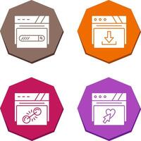 Search Bar and Download Icon vector