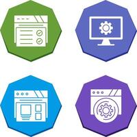 Web Browser and Monitor Screen Icon vector