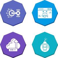 Encryption and 404 Error Icon vector