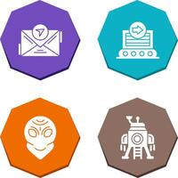 message and container Icon vector