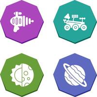 laser gun mars rover Icon vector