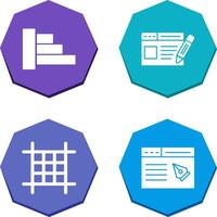Object Alignment and Web Page Icon vector