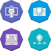 Password and Firewall Icon vector