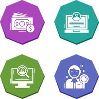 Money and CV Icon vector