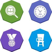 Search and ClockSnack and Money Icon vector