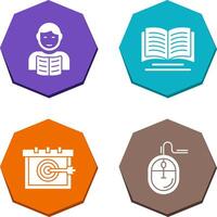 Student and Book Icon vector