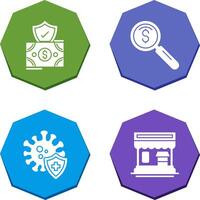 Investment and magnifier Icon vector