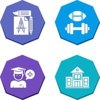 Study Tools and Sport Faculty Icon vector