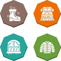 Snowshoes and Truck Icon vector