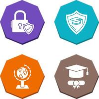 Secure and Education Icon vector