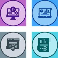 Upload and Dashboard Icon vector