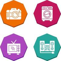 Digital Camera and Washing Icon vector