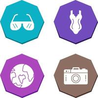 Sun Glasses and Swim Icon vector