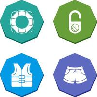 Life Preserver and Do Not Disturb Icon vector