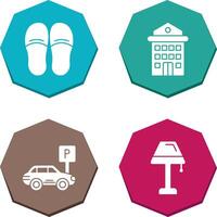 Slippers and Hotel Icon vector