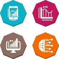 Mobile and Bar Chart Icon vector