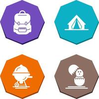 Bag and Camp Icon vector