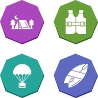 Tent and Life Icon vector