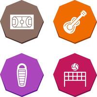 Football and Guitar Icon vector