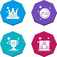 Crown and Remove Icon vector