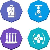 Battery and Pully Icon vector