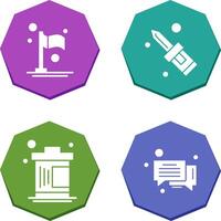 Flag and Screw Driver Icon vector