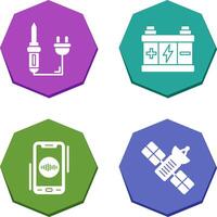 Soldering and Battery Icon vector