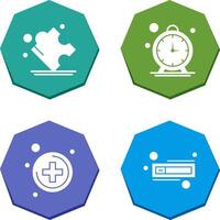 Puzzle and Stop Watch Icon vector