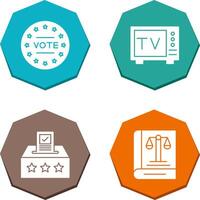 votar y televisión icono vector