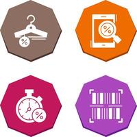 Hanger and Magnifying Glass Icon vector