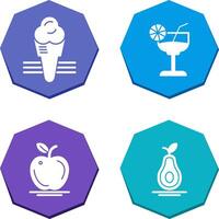 Ice Cream and Cocktail Icon vector