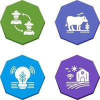 Connect and Cattle Icon vector