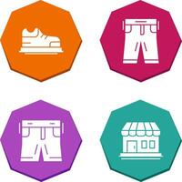 Zapatos y pantalones icono vector