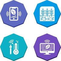 Smart Phone and Hydroponic Icon vector