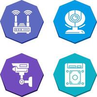 Router and Web Cam Icon vector